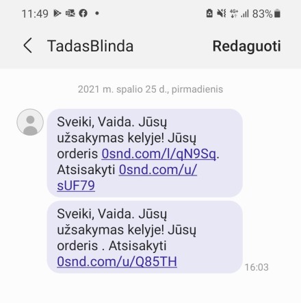 Apgaulingas žinutes gyventojams siunčia Tadas Blinda