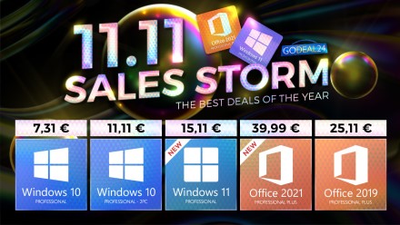 „GoDeal24“ 11.11 pardavimo audra: „Windows 10“ ir daugiau naujų produktų kainuoja nuo 5,55 €