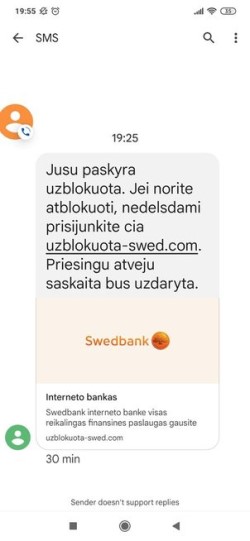 „Swedbank“ įspėja apie sukčius