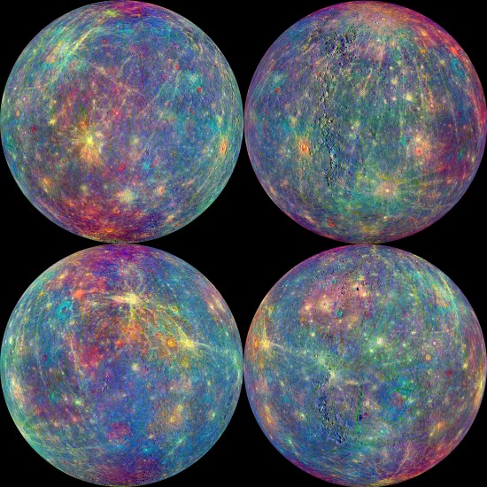 Merkurijaus paviršiaus nuotraukos