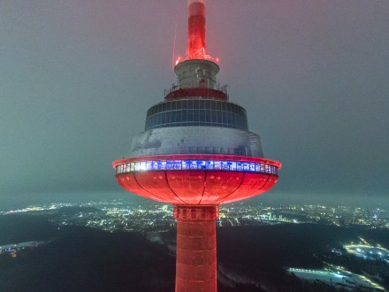 Antradienį Vilniaus televizijos bokštas sveikins sostinę Morzės abėcėle