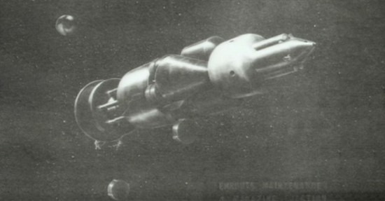 Atominių bombų sprogimais varomas erdvėlaivis „Orion“ © „Youtube“