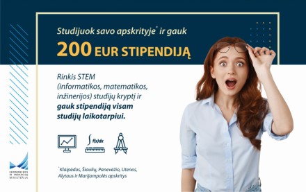 Regionų studentams skirs po 200 eurų