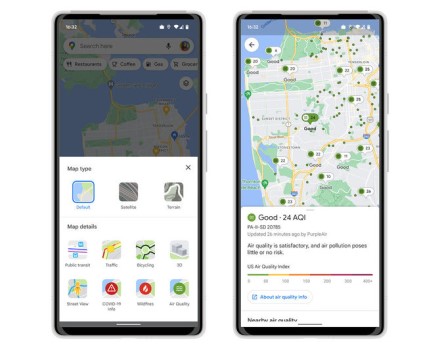 Nauja oro kokybę parodanti funkcija / „Google“