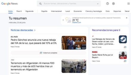 „Google“ naujienos grįžta į Ispaniją