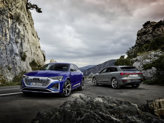 Naujasis „Audi Q8 e-tron“: didesnis efektyvumas ir įveikiamas atstumas, išbaigtas dizainas