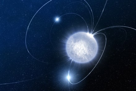 Gama žybsnio centre – magnetaras