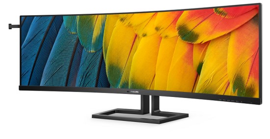 „Philips 45B1U6900C“ monitoriaus 44,5″ „SuperWide“ ekranas su 32:9 kraštinių santykiu suteikia daug erdvės profesionalams