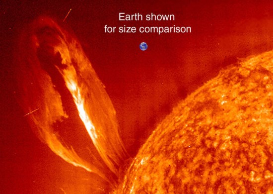 Žemės ir Saulės dydžio palyginimas / ESA/NASA nuotr.