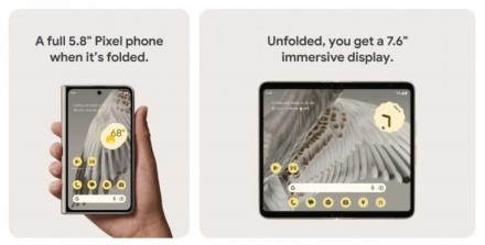 „Google“ atskleidė savo sulenkiamą telefoną „Pixel Fold“