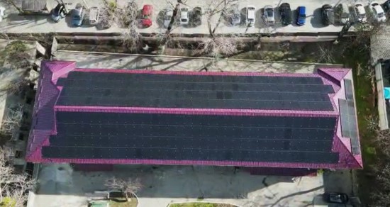 Viena iš Moldovoje įrengtų saulės elektrinių