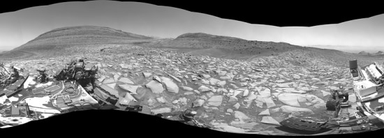 „Curiosity“ atvyko į Gediz Vallis kanalą / NASA / JPL-Caltech nuotr.