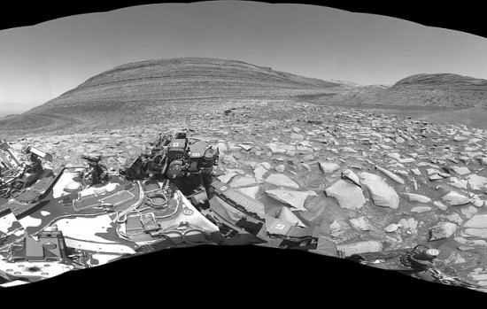 „Curiosity“ atvyko į Gediz Vallis kanalą / NASA / JPL-Caltech nuotr.