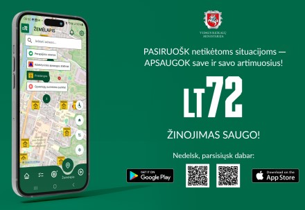 Mobili programėlė LT72 padės gyventojams geriau pasirengti ekstremaliosioms situacijoms Mobili programėlė LT72 padės gyventojams geriau pasirengti ekstremaliosioms situacijoms