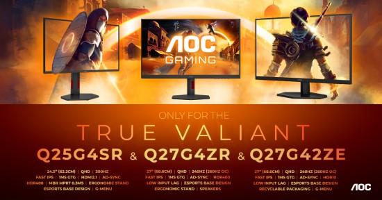 Įspūding QHD žaidimai: naujieji AOC GAMING monitoriai pasižymi aukštu atnaujinimo dažniu ir puikia QHD raiška