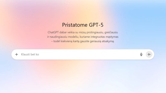 Naujasis karalius? GPT-5 atvyksta įkaitusioje dirbtinio intelekto arenoje Naujasis karalius? GPT-5 atvyksta įkaitusioje dirbtinio intelekto arenoje