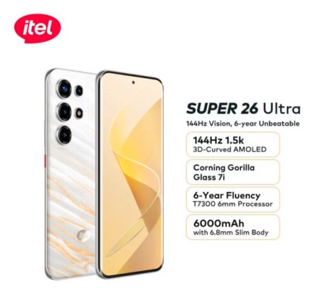 Pristatytas nebrangus „itel Super 26 Ultra“ telefonas su puikiu AMOLED ekranu ir didele baterija