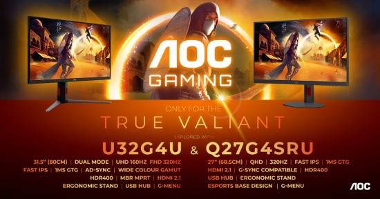 Q27G4SRU siūlo 320 Hz dažnį ir QHD raišką, o U32G4U pasižymi „Dual Frame“ technologija ir 32 colių ekranu Q27G4SRU siūlo 320 Hz dažnį ir QHD raišką, o U32G4U pasižymi „Dual Frame“ technologija ir 32 colių ekranu