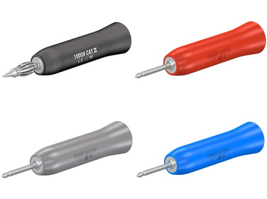 Matavimo galiukai: juodas, raudonas, pilkas, mėlynas