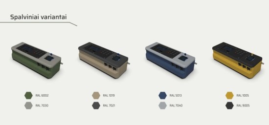 Prietaiso spalviniai variantai