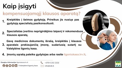 Klausos aparatai pernai buvo kompensuoti beveik 13 tūkstančių gyventojų