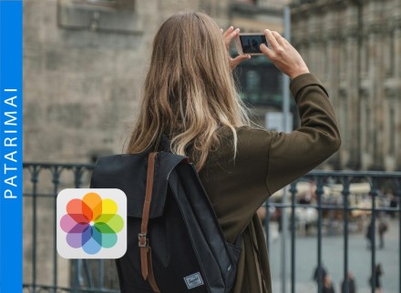 Naujose „iOS“ ir „macOS“ operacinėse sistemose nuotraukų informacija siunčiama „Apple“