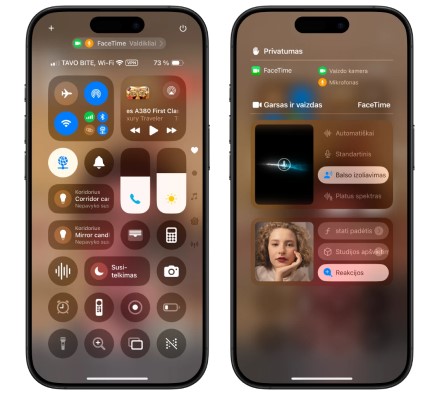 Kaip pakeisti telefoninio skambučio ir „FaceTime“ pokalbio garso ir vaizdo kokybę